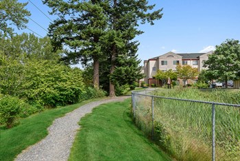 Fitness trail at Woodrose Senior Affordable Apartments